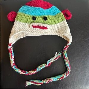 3 for $20 🐣 Unisex Multicolour Handmade Knit Toddler Monkey Toque